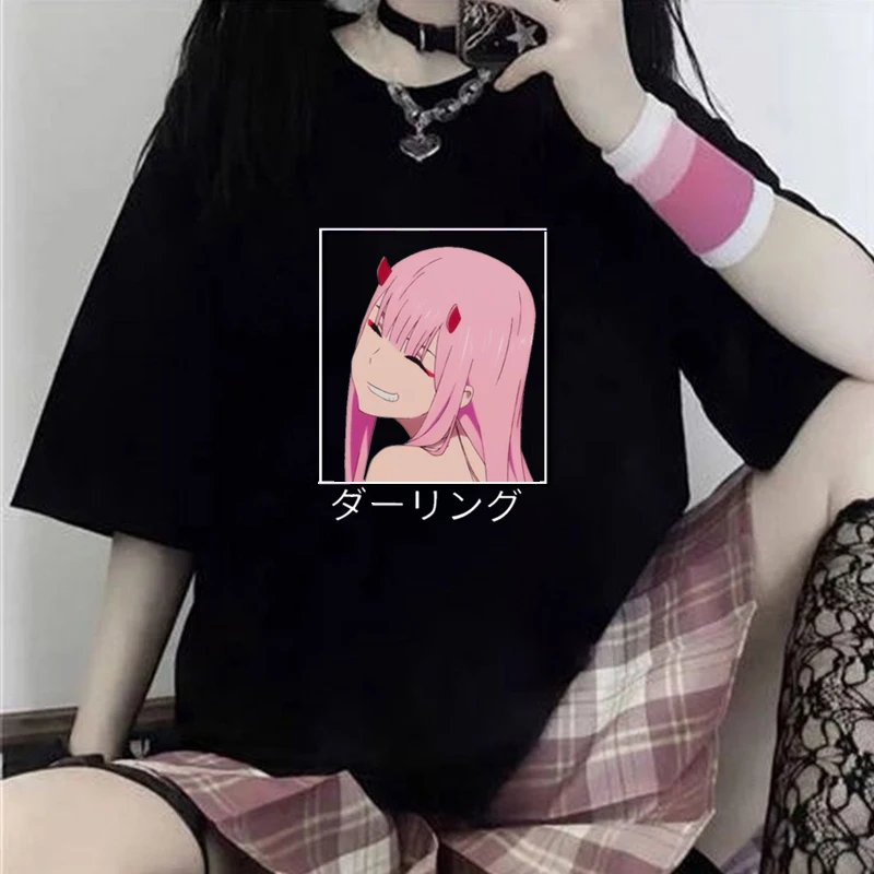 Zero Two Tee Shirt Women Harajuku Kawaii Darling In The Franxx T Shirts Anime Cartoon Printed Tshirt Cotton Clothes Short Sleeve
Zero Two Tee Shirt Women Harajuku Kawaii Darling In The Franxx T Shirts Anime Cartoon Printed Tshirt Cotton Clothes Short Sleeve