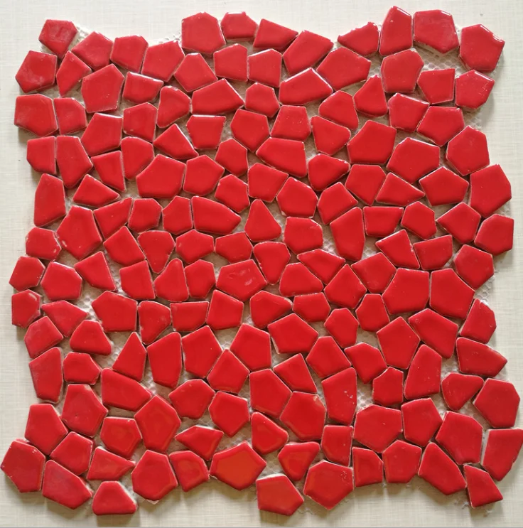 

11 шт. красная керамическая фарфоровая кухонная плитка Backsplash, мозаичная настенная напольная плитка для ванной комнаты SSD017