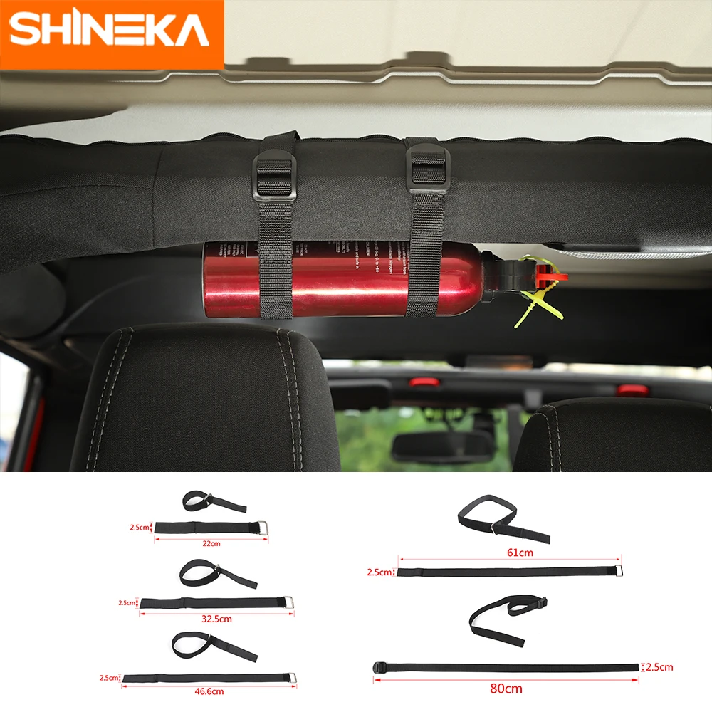 SHINEKA Stowing Tidying for Jeep Wrangler Automobile Car Fire Extinguisher Fixing Holder Belt Trunk Fire Extinguisher Strap
SHINEKA Stowing Tidying for Jeep Wrangler Automobile Car Fire Extinguisher Fixing Holder Belt Trunk Fire Extinguisher Strap
