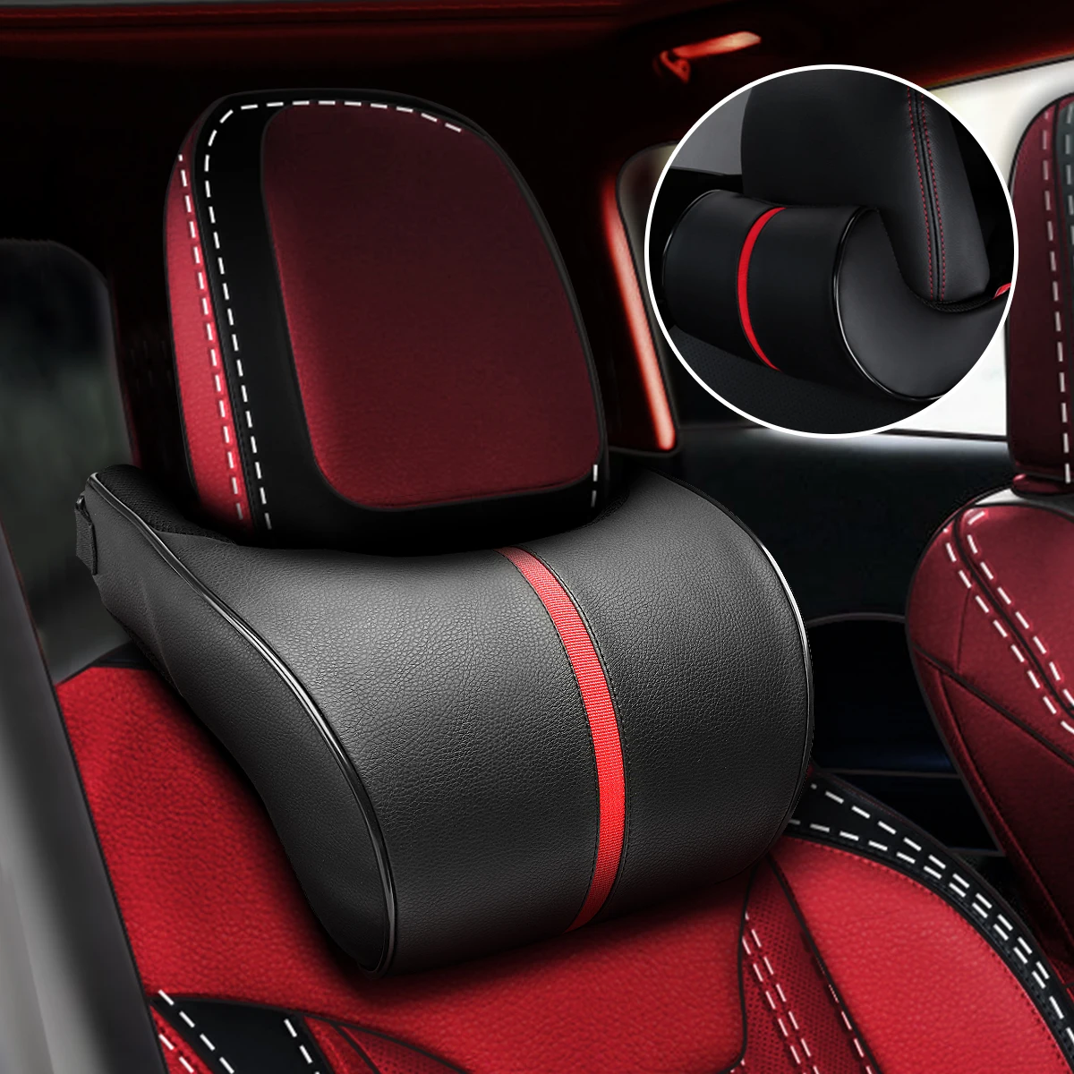 PU Leather Car Auto Seat Neck Pillow Memory Foam Head Neck Rest Headrest Cushion Car Neck Pillow Auto Car Accessories Interior
PU Leather Car Auto Seat Neck Pillow Memory Foam Head Neck Rest Headrest Cushion Car Neck Pillow Auto Car Accessories Interior