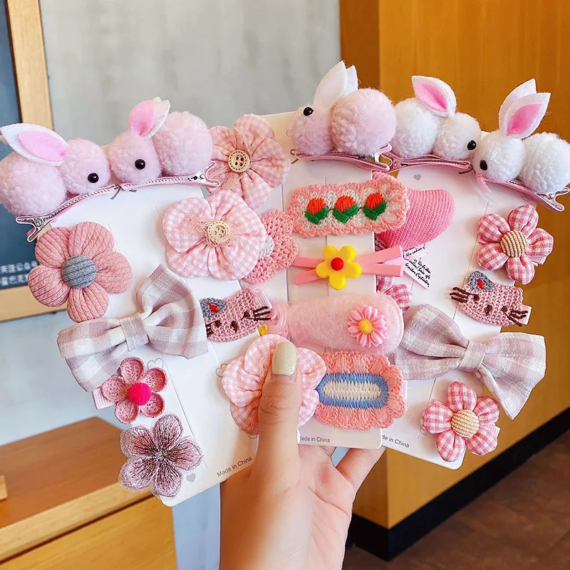 9PCS/Set Girls Cute Cartoon Rabbit Flower Plush Hair Clips Children Sweet Hairpins Barrettes Headband Fashion Hair Accessories
9PCS/Set Girls Cute Cartoon Rabbit Flower Plush Hair Clips Children Sweet Hairpins Barrettes Headband Fashion Hair Accessories
