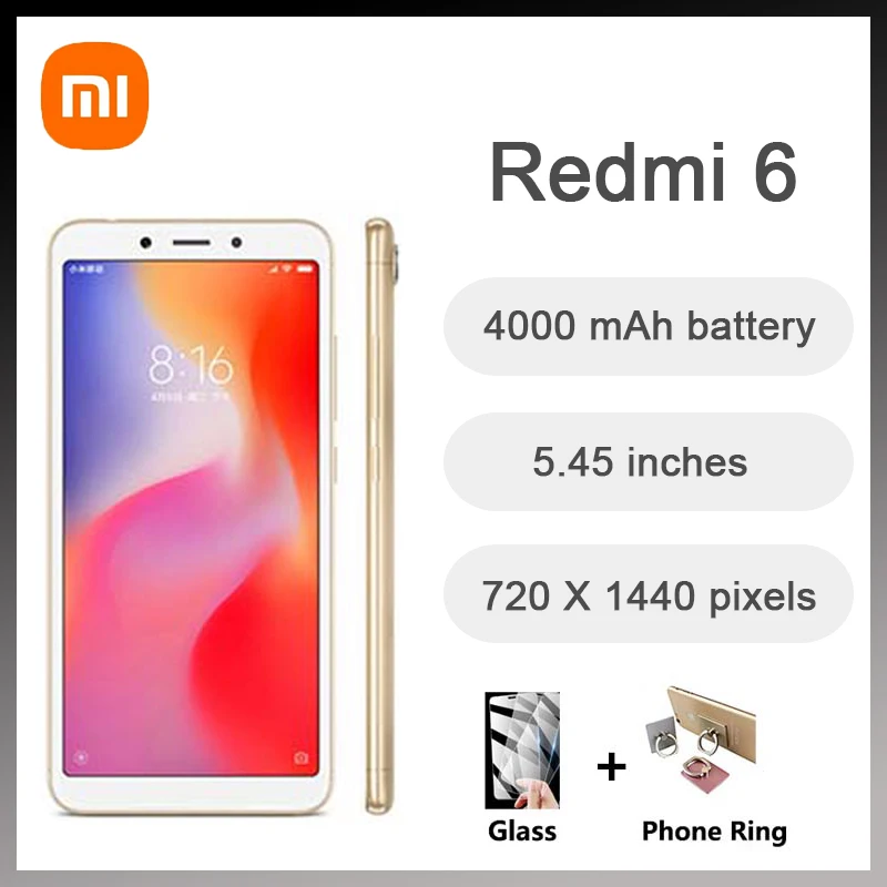 

Смартфон Xiaomi Redmi 6, Googleplay, Android, 4 + 64 ГБ, разблокировка по лицу, MT6762 Helio P22