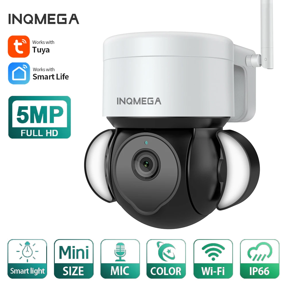 INQMEGA 5MP TUYA Surveillance Cameras With WiFi Smart Cloud Outdoor CCTV Outdoors Cam Security Protection Waterproof Camera
INQMEGA 5MP TUYA Surveillance Cameras With WiFi Smart Cloud Outdoor CCTV Outdoors Cam Security Protection Waterproof Camera