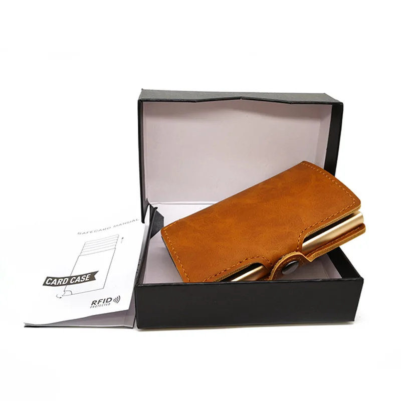 PU Metal Men's Wallet Credit Card ID Holder Anti RFID Certificate Bank Card Bag Business Purse Aluminum Titanium Alloy
PU Metal Men's Wallet Credit Card ID Holder Anti RFID Certificate Bank Card Bag Business Purse Aluminum Titanium Alloy