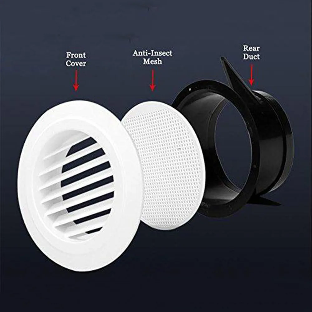 Plastic Round Air Exhaust Vent Grille Cover Wall Ventilation Inlet Outlet Environmental Non-toxic
Plastic Round Air Exhaust Vent Grille Cover Wall Ventilation Inlet Outlet Environmental Non-toxic