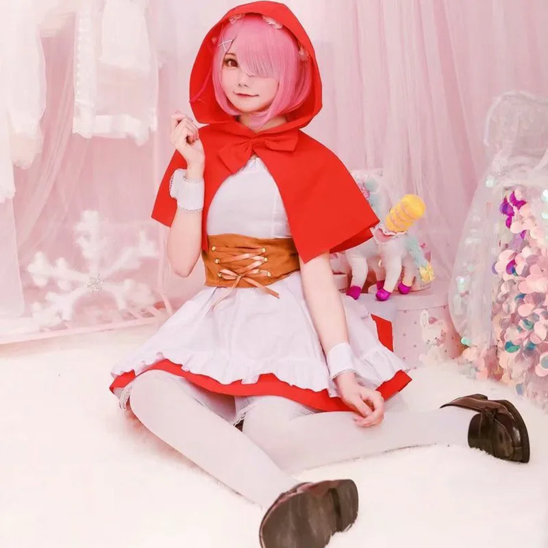 Japanese Cute Short Skirt Devil Twin Sisters Little Red Riding Hood with Cloak Dress Comic Show Halloween Costume
Japanese Cute Short Skirt Devil Twin Sisters Little Red Riding Hood with Cloak Dress Comic Show Halloween Costume