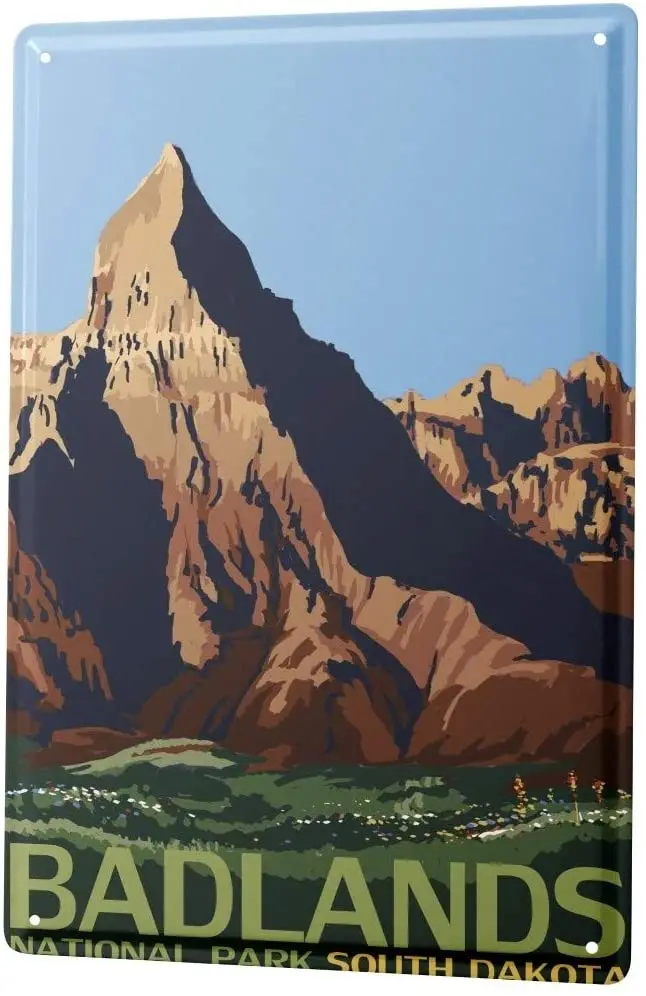 Tin Sign Metal Plate Decorative Sign Home Decor Plaques Holiday Travel Agency Badlands National Park
Tin Sign Metal Plate Decorative Sign Home Decor Plaques Holiday Travel Agency Badlands National Park