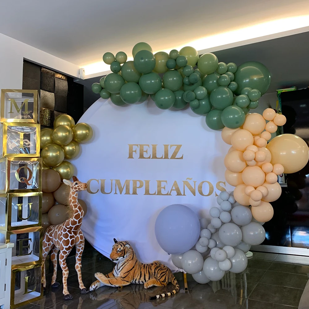 155pcs Coffee Balloon Arch Kit Garland Chrome Gold Sage Green Globos Safari Baby Shower Kids Wild One 1st Birthday Party Supply
155pcs Coffee Balloon Arch Kit Garland Chrome Gold Sage Green Globos Safari Baby Shower Kids Wild One 1st Birthday Party Supply