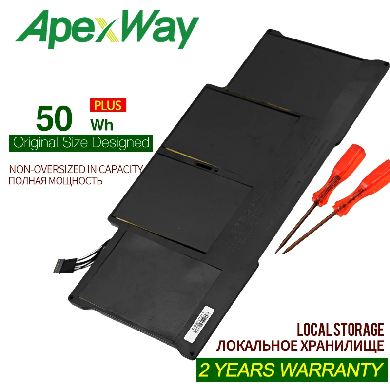 Аккумулятор Apexway для ноутбука 7 4 В 50 Вт/ч 13 дюймов A1466 A1369 A1405 A1496 A1377|Аккумуляторы