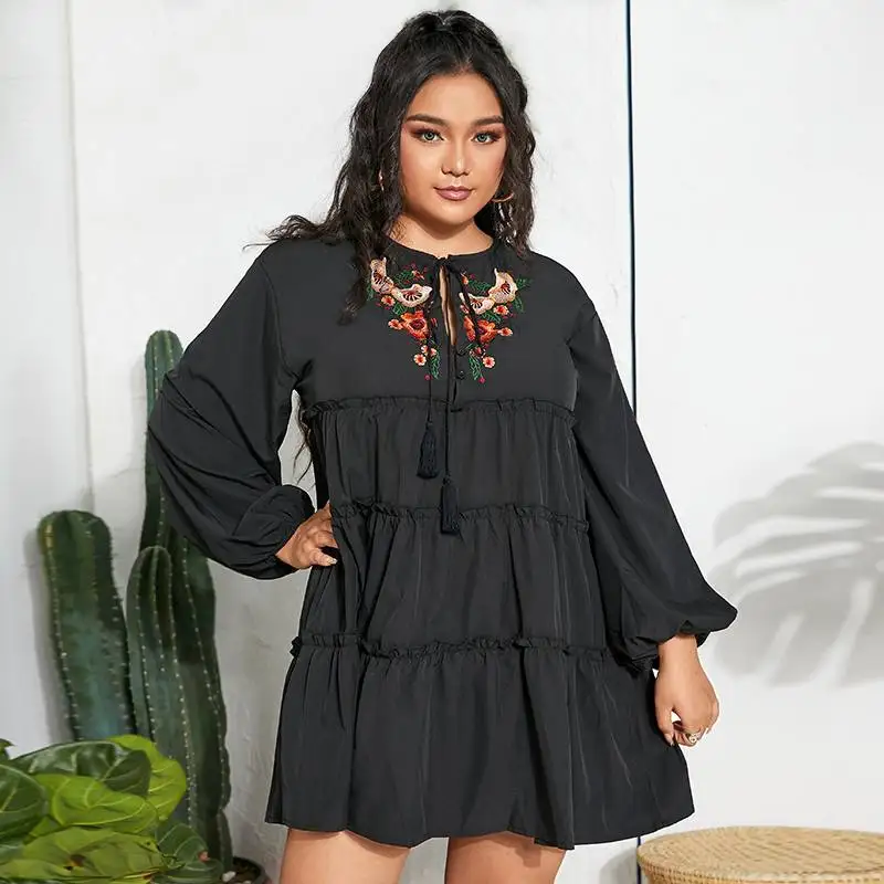 Stylish Floral Ruffle Mini Dress ZANZEA 2021 Women's Tassel Sundress Casual Puff Sleeve Embroidery Vestidos Robe Femme Plus Size
Stylish Floral Ruffle Mini Dress ZANZEA 2021 Women's Tassel Sundress Casual Puff Sleeve Embroidery Vestidos Robe Femme Plus Size