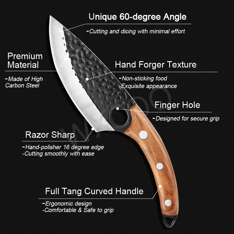 Кухонные ножи 5 дюйма нож шеф-повара охотничий из нержавеющей стали мясника для