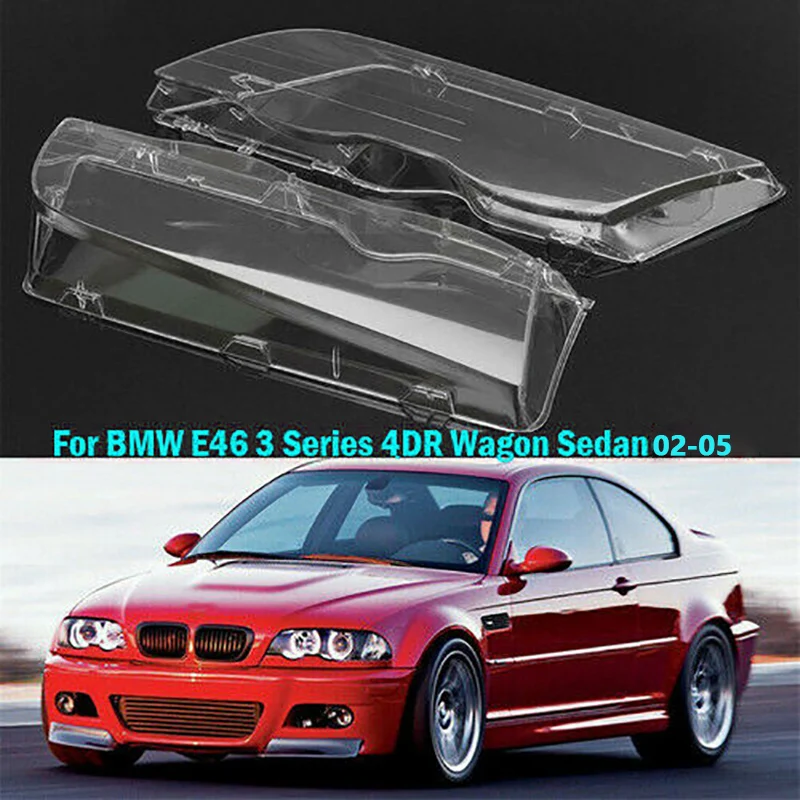 

Car Headlight Glass Cover Clear Transparent Automobile Headlamp Head Light Lens Auto Products For BMW E46 3-series 02-05 Parts
