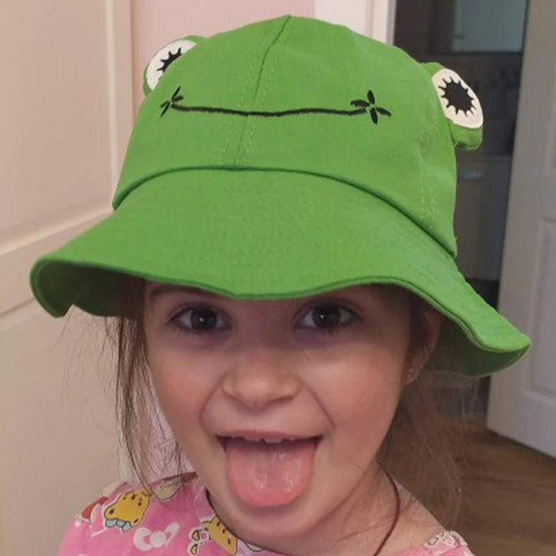 Fashion Bucket Hat Children Women Fisherman Hats For Girls Boys Kids Child Summer Cute Frog Big Eyes Bucket Hats Sunshade
Fashion Bucket Hat Children Women Fisherman Hats For Girls Boys Kids Child Summer Cute Frog Big Eyes Bucket Hats Sunshade