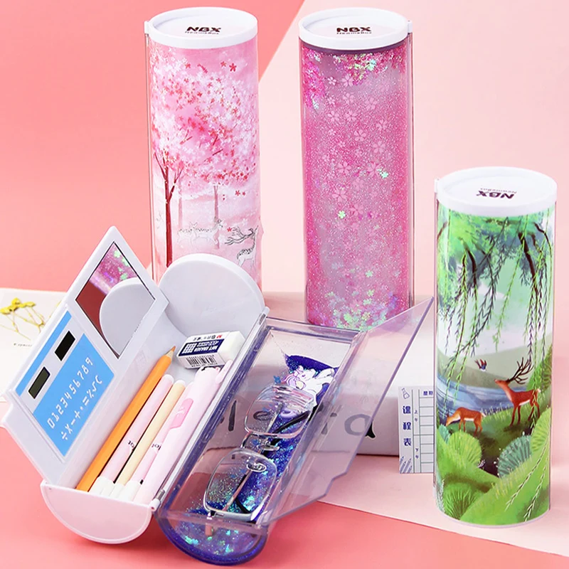 Pencil Case School Pen Holder Stationery Box with Calculator Stand Up Kawaii Cute Pink Beautiful Anime Sakura Clear Pencilcase
Pencil Case School Pen Holder Stationery Box with Calculator Stand Up Kawaii Cute Pink Beautiful Anime Sakura Clear Pencilcase