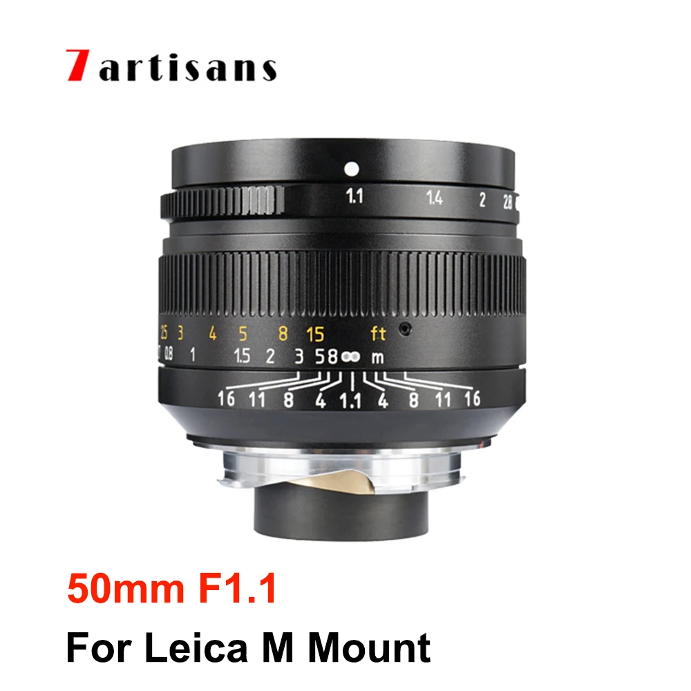 7artisans 50 мм F1.1 полный кадр объектив с широкой диафрагмой для Leica M LM крепление