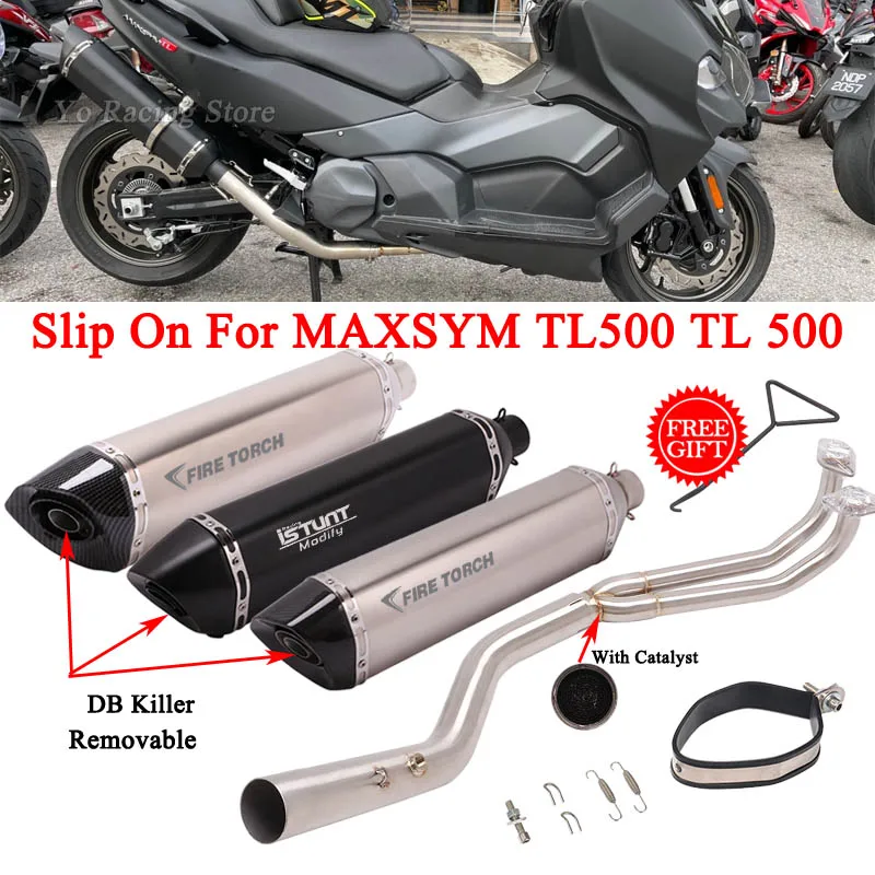 Для SYM MAXSYM TL500 TL 500 полный выхлопной сигнал для мотоцикла модификация среднего