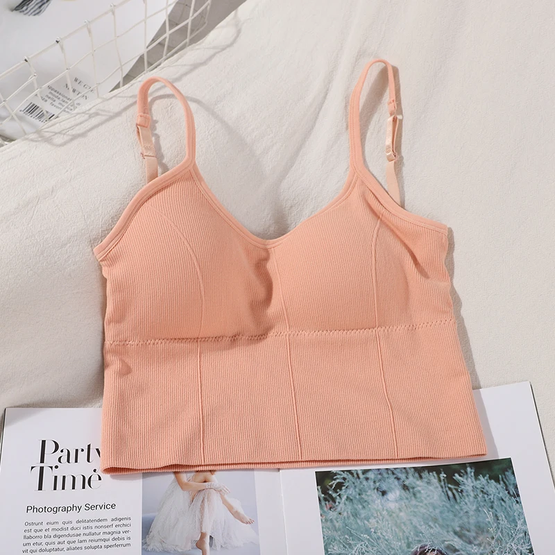HELIAR 2021 Summer Underwear Tops With Padded Women Bra Cottons Crop Tops Straps Solid Tank Top For Women Crop Tops
HELIAR 2021 Summer Underwear Tops With Padded Women Bra Cottons Crop Tops Straps Solid Tank Top For Women Crop Tops