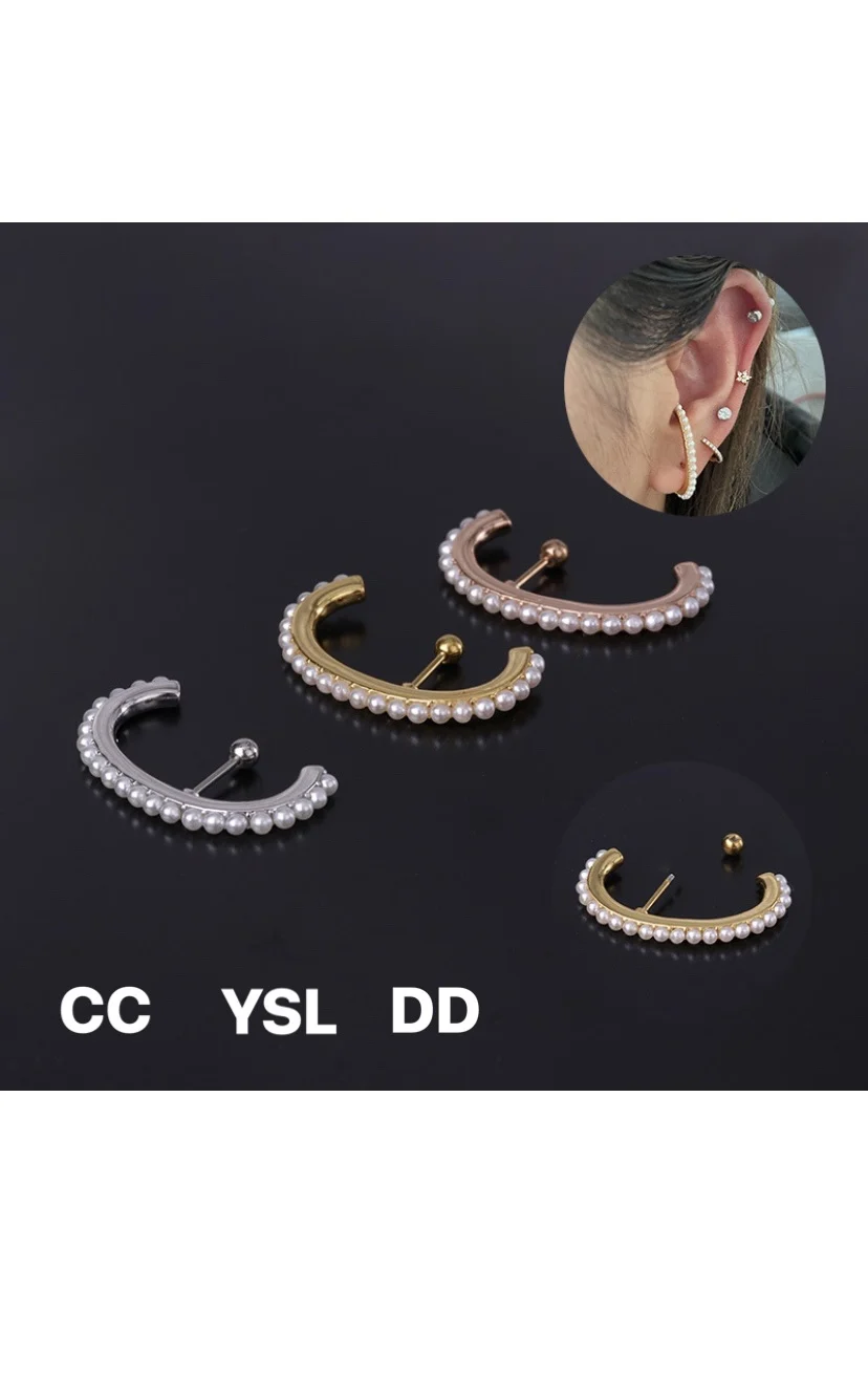 1PC 20G New Stud Earrings for Women Pearl Ear Bone Tragus Rook Conch Helix Cartilage Piercing Jewelry
1PC 20G New Stud Earrings for Women Pearl Ear Bone Tragus Rook Conch Helix Cartilage Piercing Jewelry