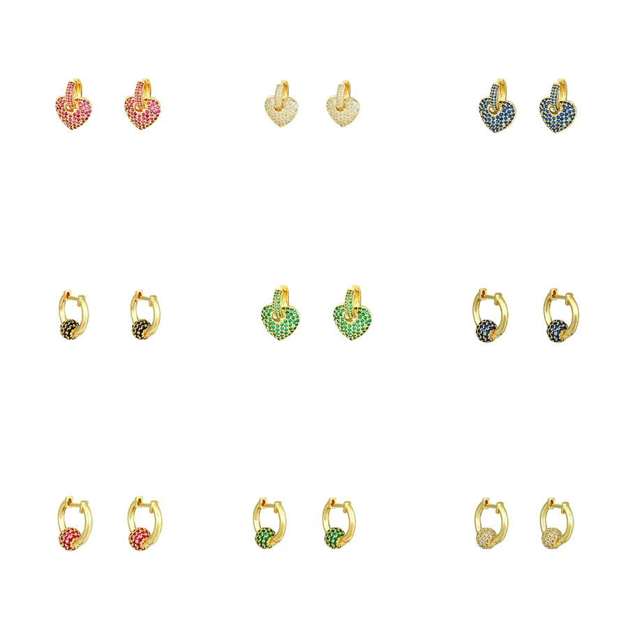 Daihe Exquisite Gold Plated Colorful Heart Drop Earring Women Lucky Cubic Zircon Copper Love Earrings Female Party Gift Jewelry
Daihe Exquisite Gold Plated Colorful Heart Drop Earring Women Lucky Cubic Zircon Copper Love Earrings Female Party Gift Jewelry