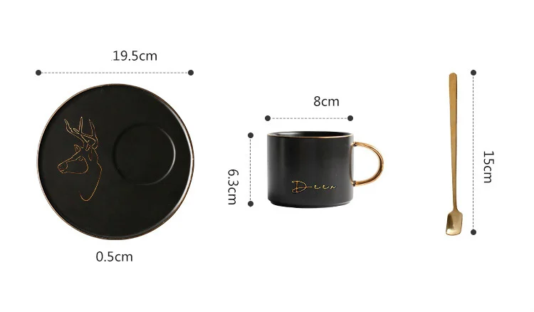 European Ceramic Coffee Cup Set Couple Mug English Afternoon Tea Practical and Dish with Spoon Dessert Plate Drop Ship | Дом и сад