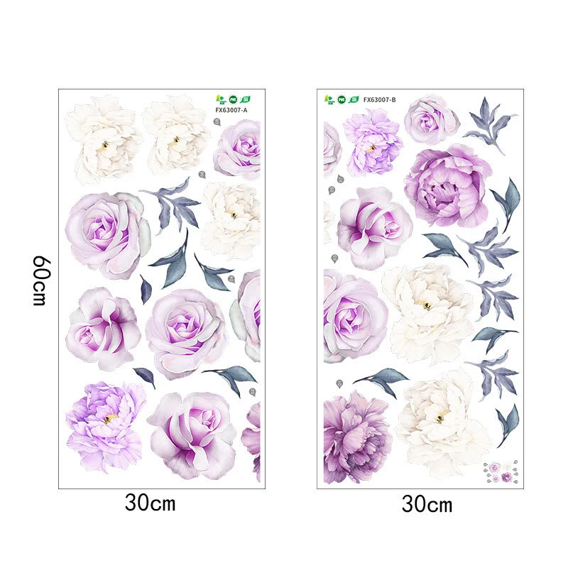 2PCS Peony Flower Wall Stickers DIY Combination Purple Light Elegant Living Room Bedroom Wall Decals Wallpaper Home Decoration
2PCS Peony Flower Wall Stickers DIY Combination Purple Light Elegant Living Room Bedroom Wall Decals Wallpaper Home Decoration