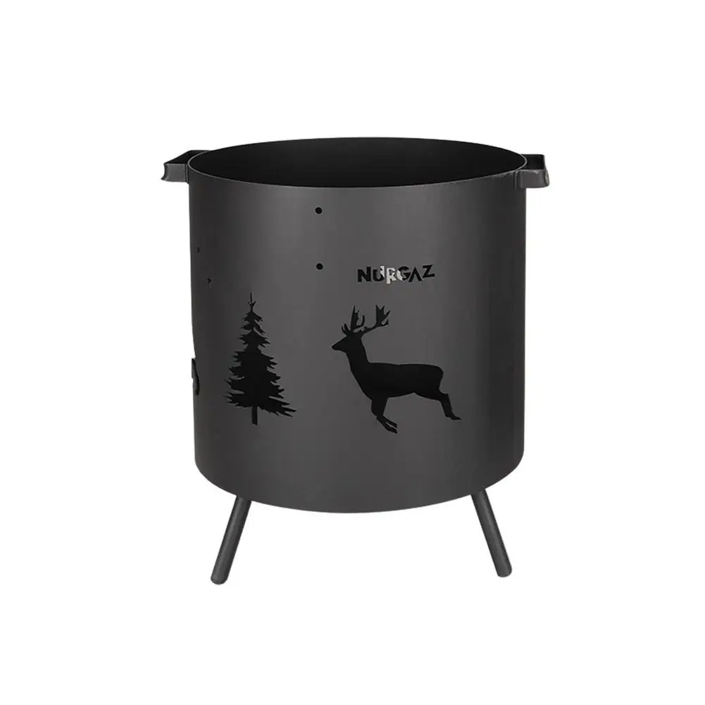 Outdoor Bonfire Barrels Portable Round Firewood Burning Stove With Hollowed Tree Reindeer Patterns For Camping Activities
Outdoor Bonfire Barrels Portable Round Firewood Burning Stove With Hollowed Tree Reindeer Patterns For Camping Activities