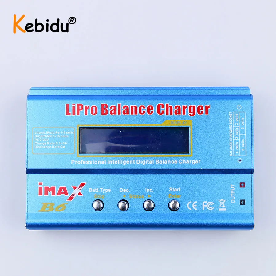 IMAX B6 Nimh Li-Ion Ni-Cd Lipro Battery Balance Charger Digital RC Charger Balance Discharger With Digital LCD Screen Wholesale
IMAX B6 Nimh Li-Ion Ni-Cd Lipro Battery Balance Charger Digital RC Charger Balance Discharger With Digital LCD Screen Wholesale