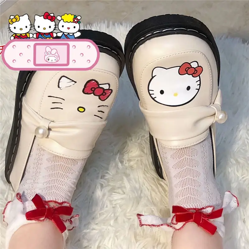 Новые осенне-зимние туфли Kawaii Hello Kitty, милая мягкая кожаная обувь для девочек, большие круглые туфли, праздничные подарки, детские подарки
Новые осенне-зимние туфли Kawaii Hello Kitty, милая мягкая кожаная обувь для девочек, большие круглые туфли, праздничные подарки, детские подарки