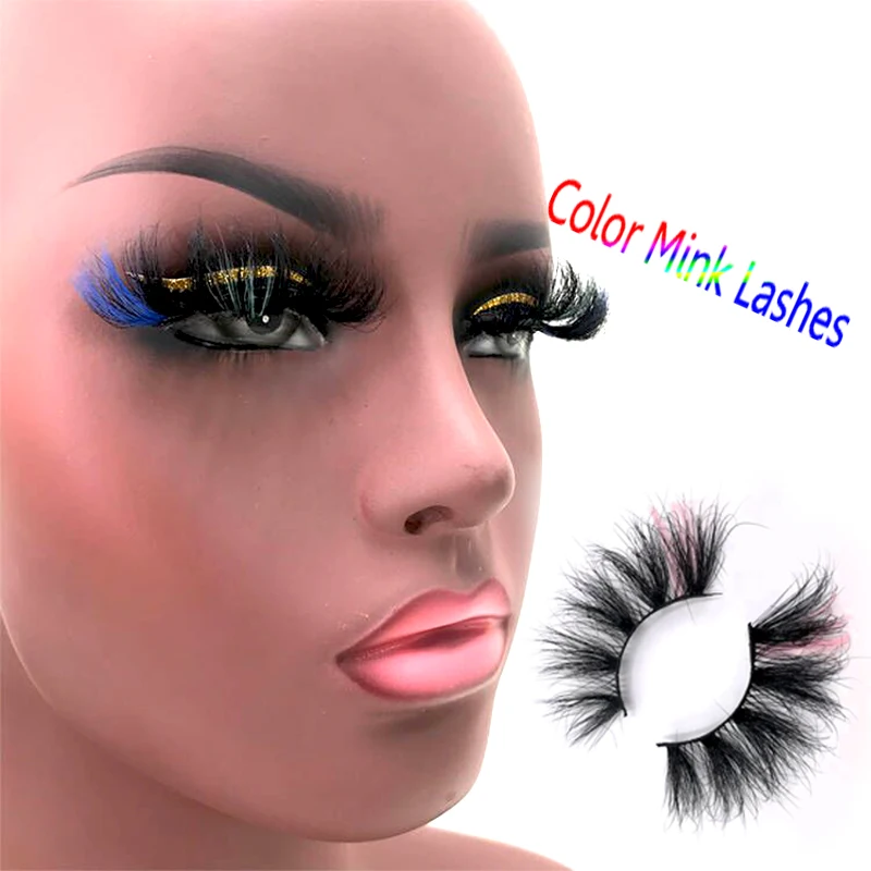 Color Mink Eyelash 3D Fake Lashes Natural Long 25mm Colored Eyelashes for Party Makeup Kit 
Color Mink Eyelash 3D Fake Lashes Natural Long 25mm Colored Eyelashes for Party Makeup Kit