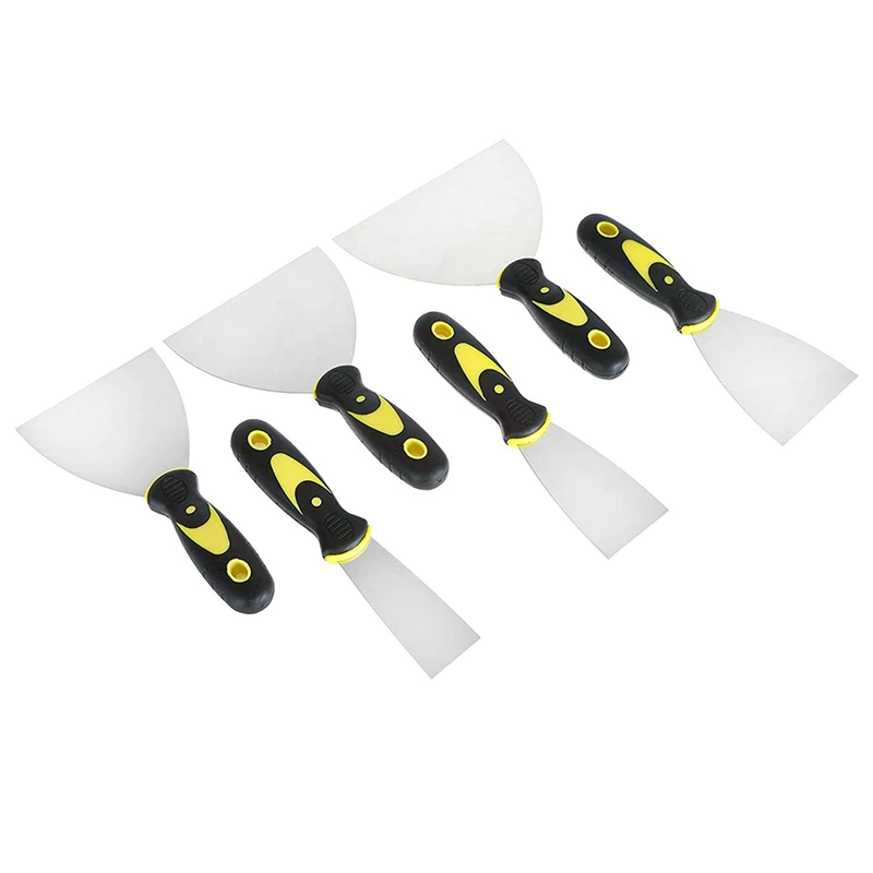 HLZS-6 Pcs Stainless Steel Putty Knife Set Putty Scraper Tool Set Drywall Scrapers for Home DIY Decorating Paint Tools
HLZS-6 Pcs Stainless Steel Putty Knife Set Putty Scraper Tool Set Drywall Scrapers for Home DIY Decorating Paint Tools