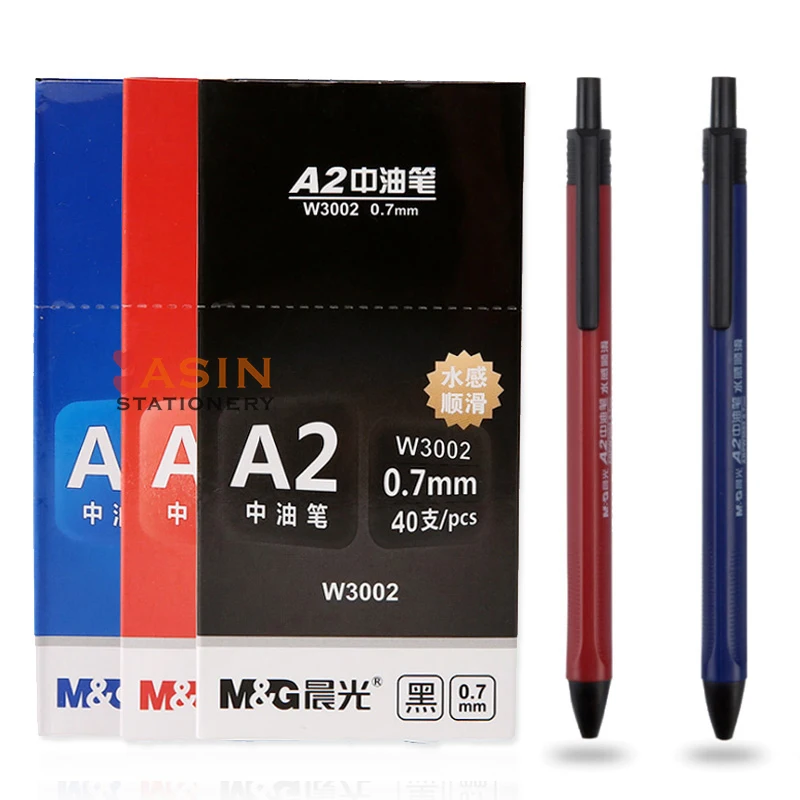 Ручка шариковая полугелевая M & G W3002 0 7 мм 40 шт. |