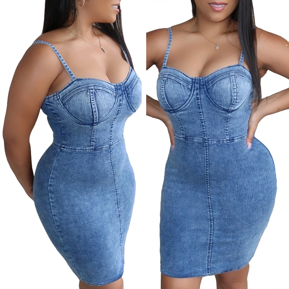 Woman Backless Slim Denim Dress Solid 2021 Spring Chic Sleeveless Elegant High Waist Vestidos Fashion Bodycon Sexy Dresses D30
Woman Backless Slim Denim Dress Solid 2021 Spring Chic Sleeveless Elegant High Waist Vestidos Fashion Bodycon Sexy Dresses D30