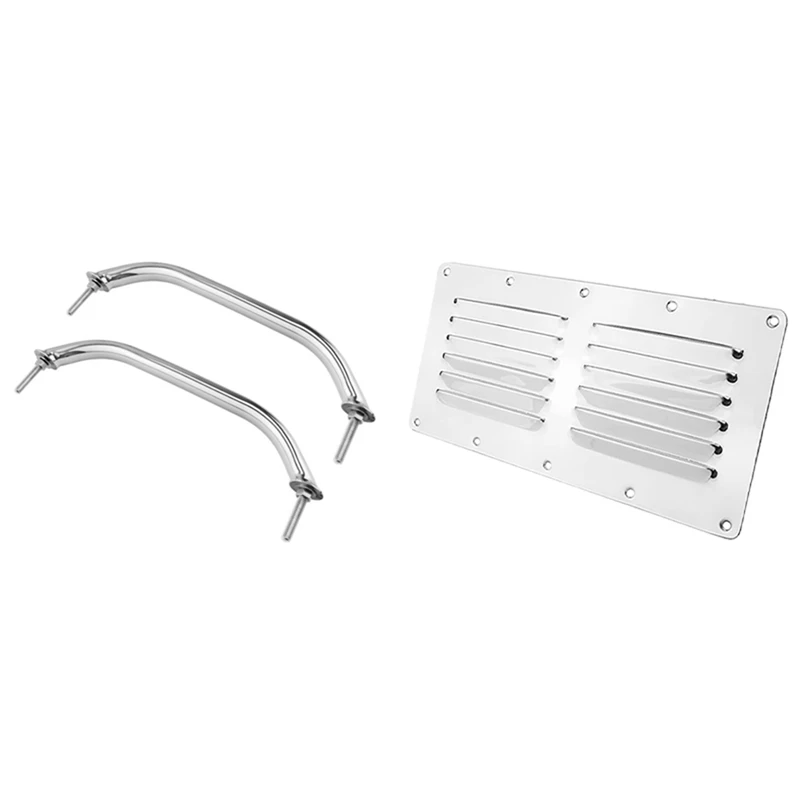 1x Stainless Steel Marine Air Vent Cover Boat Louvered Vent & 2PCS Marine Grade 316 Grab Handle Door Handrail Grip
1x Stainless Steel Marine Air Vent Cover Boat Louvered Vent & 2PCS Marine Grade 316 Grab Handle Door Handrail Grip