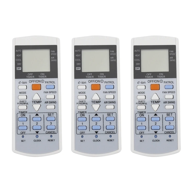 3X Conditioner Air Conditioning Remote Control For Panasonic Controller A75C3407 A75C3623 A75C3625 KTSX003 A75C3297
3X Conditioner Air Conditioning Remote Control For Panasonic Controller A75C3407 A75C3623 A75C3625 KTSX003 A75C3297
