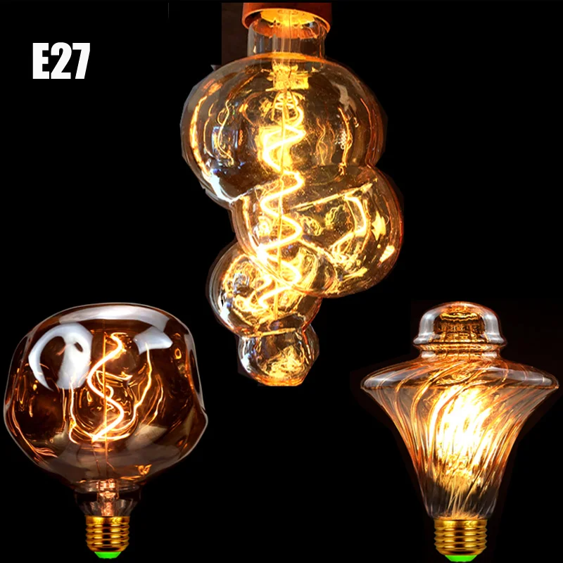 E27/4W Shaped Bulb Edison Bulb LED Soft Filament Bubble Lamp Antique Shaped Lamp Decorative Light Source 220V 
E27/4W Shaped Bulb Edison Bulb LED Soft Filament Bubble Lamp Antique Shaped Lamp Decorative Light Source 220V