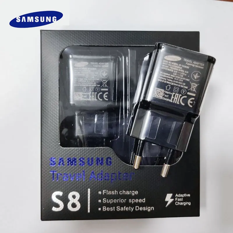 Samsung Galaxy S8 S9 Plus Адаптивное быстрое зарядное устройство EU 9V 1.67A USB быстрый адаптер