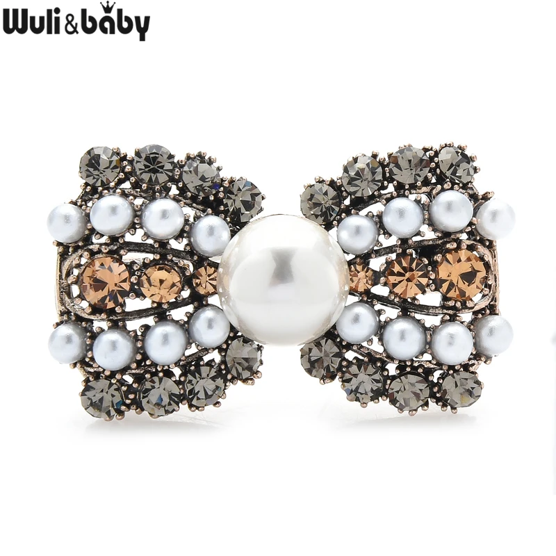 Wuli&baby Pearl Bowknot Brooches For Women 2-color Rhinestone Office Casual Brooch Pins Jewelry Accessories Gifts
Wuli&baby Pearl Bowknot Brooches For Women 2-color Rhinestone Office Casual Brooch Pins Jewelry Accessories Gifts