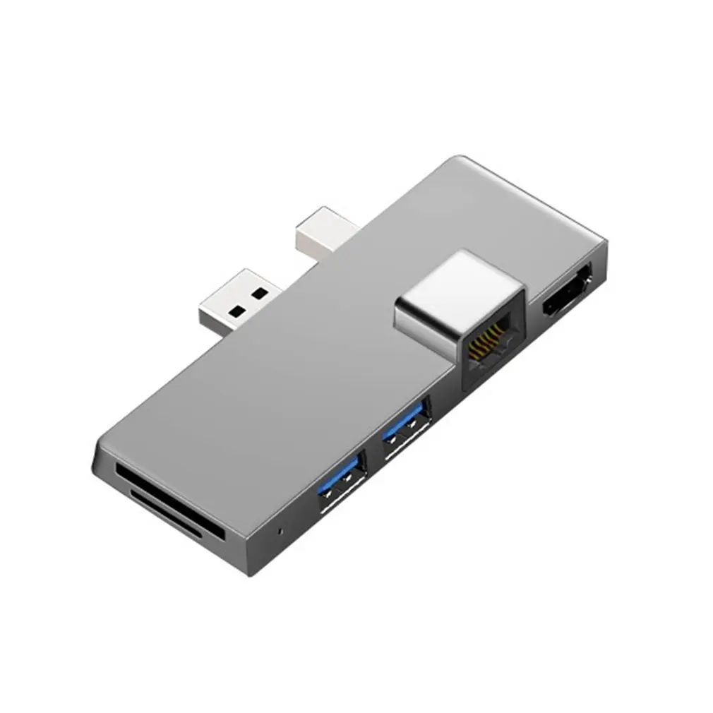 USB HDMI-совместимый адаптер для Surface Pro 4/5/6, адаптер из алюминиевого сплава, гигабитная защита Ethernet, устройство для чтения цифровых карт TF
USB HDMI-совместимый адаптер для Surface Pro 4/5/6, адаптер из алюминиевого сплава, гигабитная защита Ethernet, устройство для чтения цифровых карт TF
