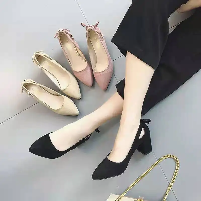 Fashion Women Summer Shoes Slip On Pumps Block Shoes Ladies Dress Work Pointed Toe Suede Shallow Wedding Black Pink Khaki Shoe
Fashion Women Summer Shoes Slip On Pumps Block Shoes Ladies Dress Work Pointed Toe Suede Shallow Wedding Black Pink Khaki Shoe