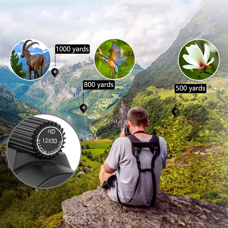 12x50 Monocular Telescope High Definition Telephoto with Smartphone Holder & Tripod for Wildlife Bird Watching Travel Hunting
12x50 Monocular Telescope High Definition Telephoto with Smartphone Holder & Tripod for Wildlife Bird Watching Travel Hunting