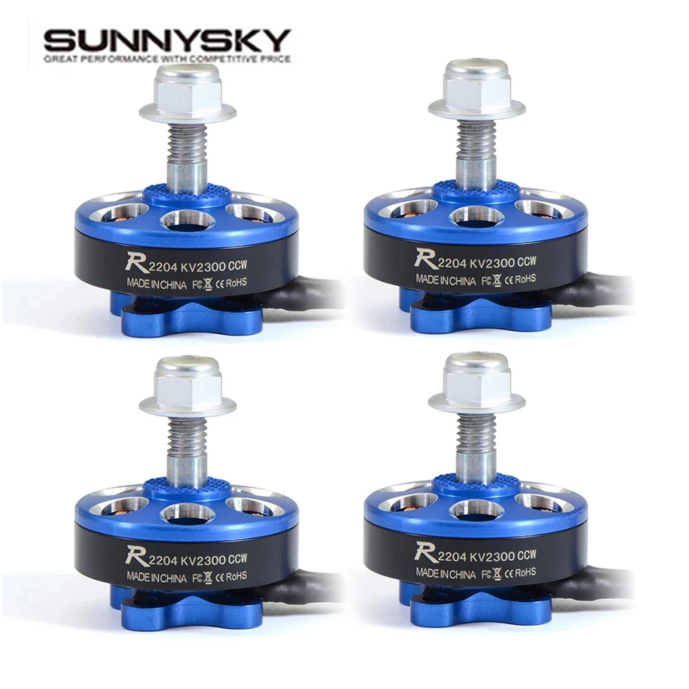 

4pcs/lot Sunnysky R2204 R2205 Brushless Motor 2300KV R2207 2580KV 2 CW 2 CCW for FPV Racing Quadcopter Drone Multicopter