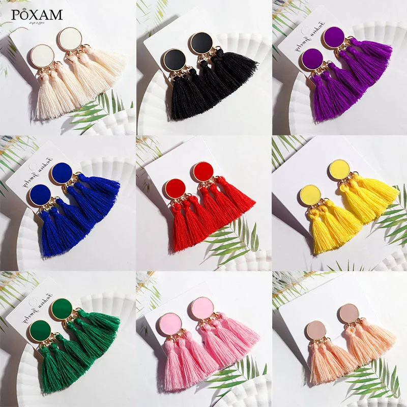 Vingate Ethnic Round Tassel Earrings For Women Boho Yellow Red Black Silk Fabric Fringe Female Drop Earring 2019 Fashion Jewelry
Vingate Ethnic Round Tassel Earrings For Women Boho Yellow Red Black Silk Fabric Fringe Female Drop Earring 2019 Fashion Jewelry