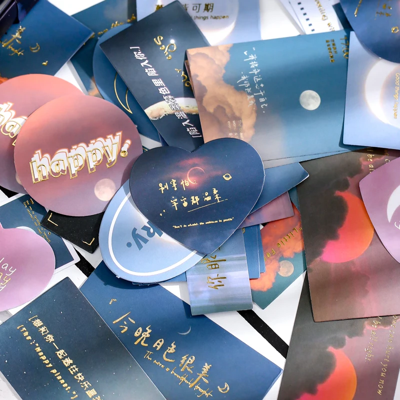 40pcs/box Aesthetic Moon series stickers Adhesive Diy Decorative collage Scrapbooking Diary Album Stationery supplies
40pcs/box Aesthetic Moon series stickers Adhesive Diy Decorative collage Scrapbooking Diary Album Stationery supplies