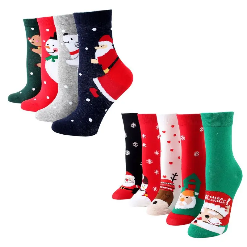 4 Pairs Unisex Cotton Holiday Mid Calf Crew Socks Cartoon Santa Claus Hosiery
4 Pairs Unisex Cotton Holiday Mid Calf Crew Socks Cartoon Santa Claus Hosiery