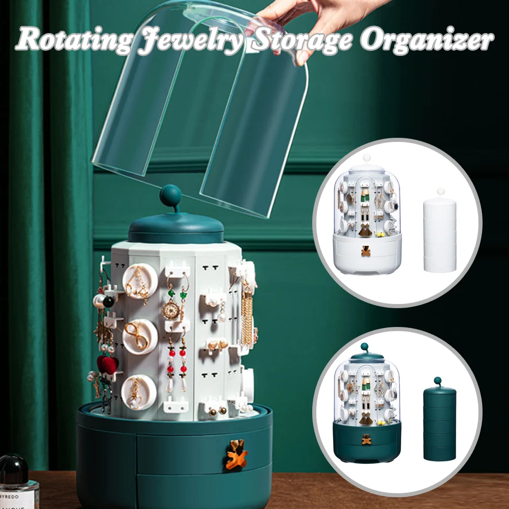 Jewellery Organizer Rotating Box With 39 Hooks Luxury Jewelry Earring Necklace Display Stand Jewelry Storage Box
Jewellery Organizer Rotating Box With 39 Hooks Luxury Jewelry Earring Necklace Display Stand Jewelry Storage Box