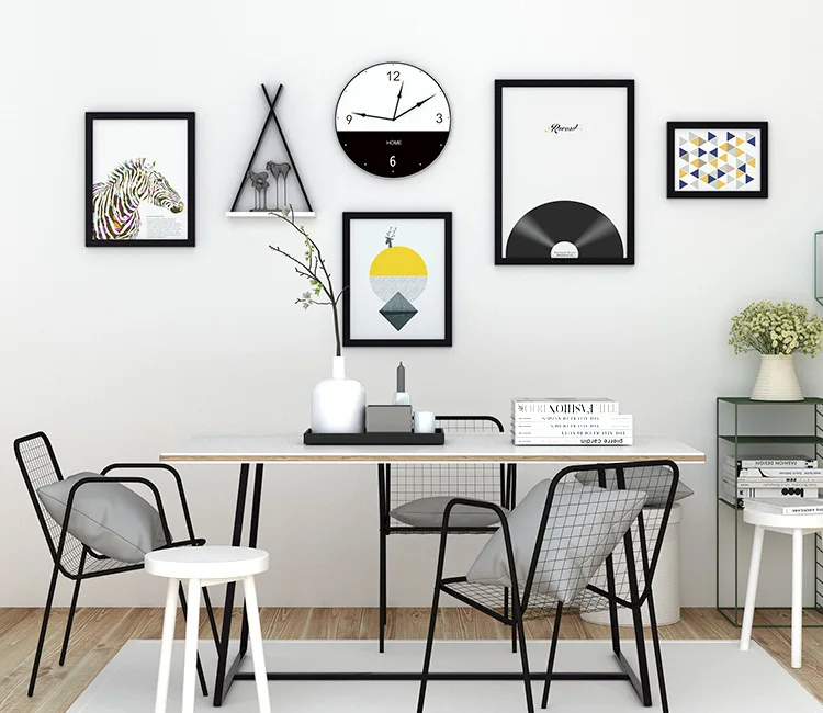 6 Pieces/set Modern Hanging Pictures Frames Creative Wall Clock Hallway Square Photo Frames Shelf Accessories for Home Decor L
6 Pieces/set Modern Hanging Pictures Frames Creative Wall Clock Hallway Square Photo Frames Shelf Accessories for Home Decor L