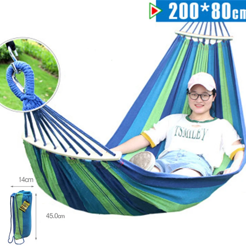 200*80CM Hammock Leisure Outdoor Furniture Hanging Double-Bed Sleeping Bed Canvas Cloth Swing Camping Home Garden
200*80CM Hammock Leisure Outdoor Furniture Hanging Double-Bed Sleeping Bed Canvas Cloth Swing Camping Home Garden