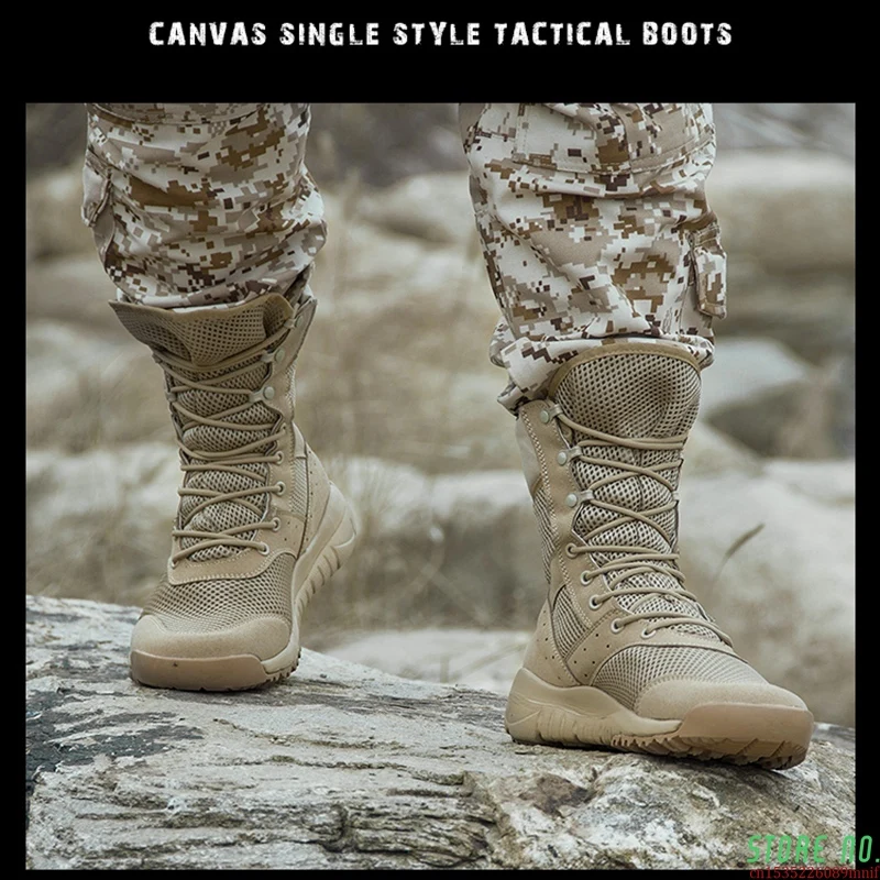 Tactical Boots Men Outdoor Hiking Shoes Canvas Mesh Desert High-top Military Combat Army Boots Militares Sapatos Masculino Plus
Tactical Boots Men Outdoor Hiking Shoes Canvas Mesh Desert High-top Military Combat Army Boots Militares Sapatos Masculino Plus