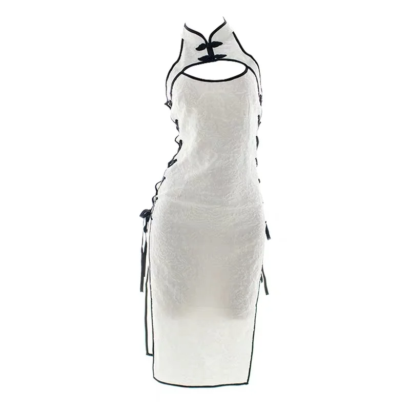 Sexy Cheongsam High Split Sexy Female Anchor Tight Hollow Out Lacing Button Tease Fun Temptation Sweet Buttocks Vintage 71MQ
Sexy Cheongsam High Split Sexy Female Anchor Tight Hollow Out Lacing Button Tease Fun Temptation Sweet Buttocks Vintage 71MQ
