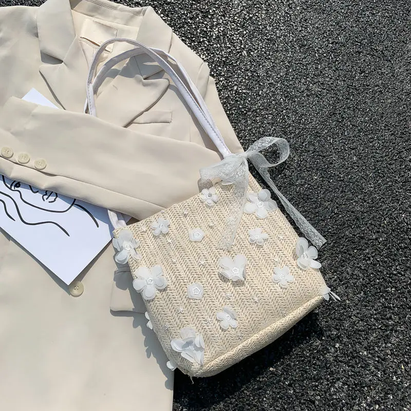2021 Summer Mori Fairy Style Women 's Woven Bag Large Capacity Versatile Bucket Shopping Bag Flower Embroidery Lace Bag
2021 Summer Mori Fairy Style Women 's Woven Bag Large Capacity Versatile Bucket Shopping Bag Flower Embroidery Lace Bag